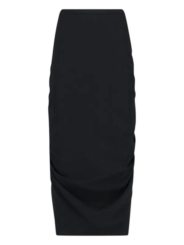 Sheath Midi Skirt In Black Product Image