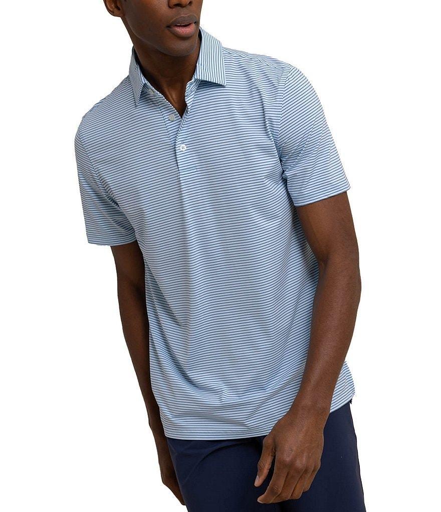 Southern Tide Performance Stretch Brrr°-eeze Baytop Stripe Short Sleeve Polo Shirt Product Image