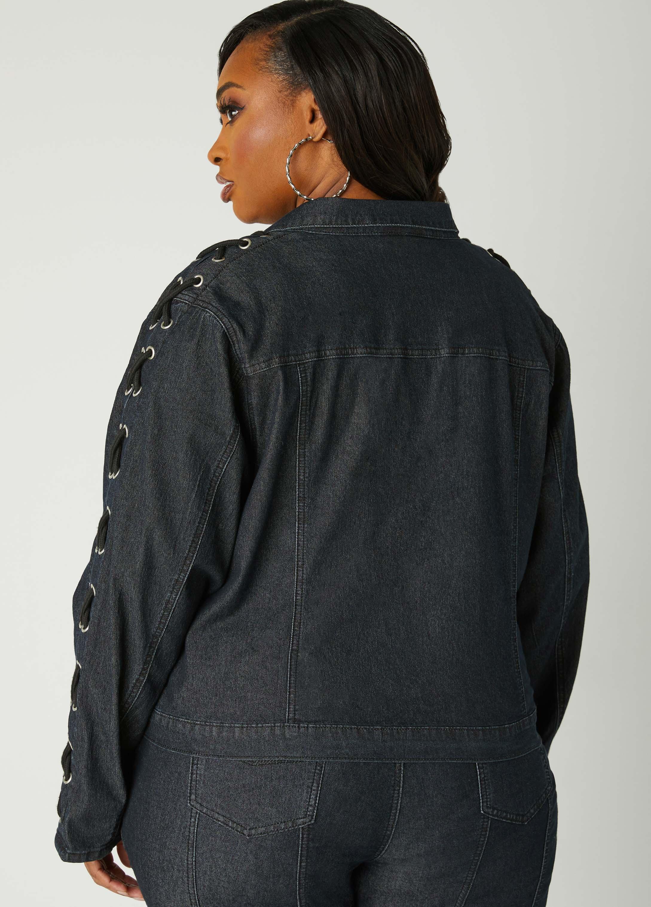 Laced Up Denim Jacket Product Image