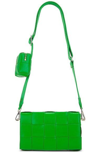 Bottega Veneta Cassette On Strap Bag in Green Product Image