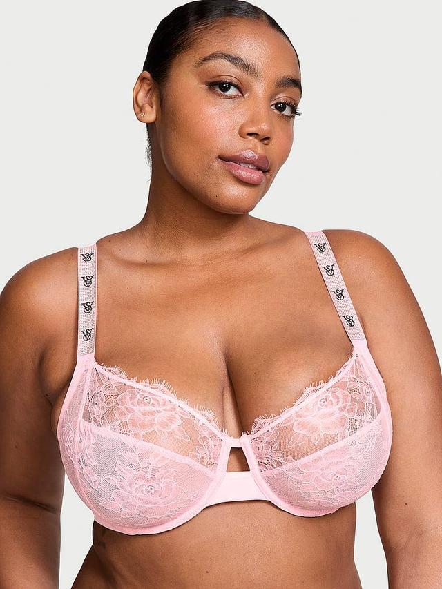 The Fabulous by Victoria's Secret Full-Cup Shine Strap Rose Lace Bra Product Image