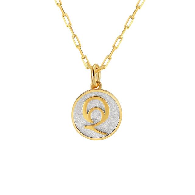 Saints Dainty Fancy Q Initial Pendant Necklace Product Image