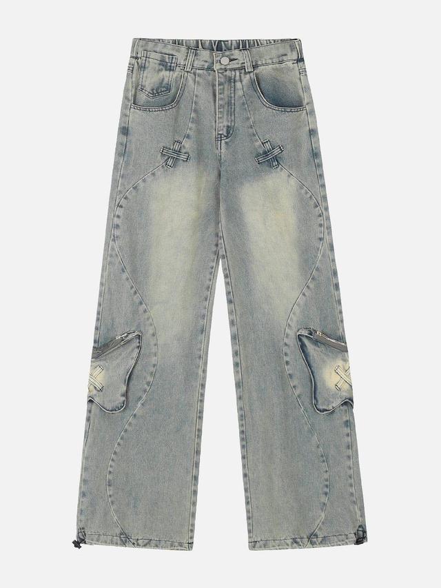 Aelfric Eden Butterfly Pocket Washed Jeans Female Product Image