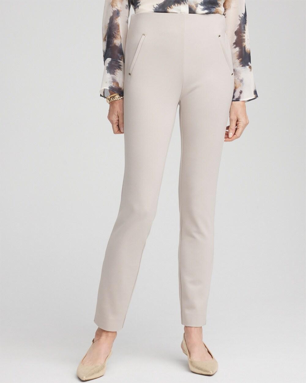 Women's Juliet Ponte Trim Detail Ankle Pants Product Image