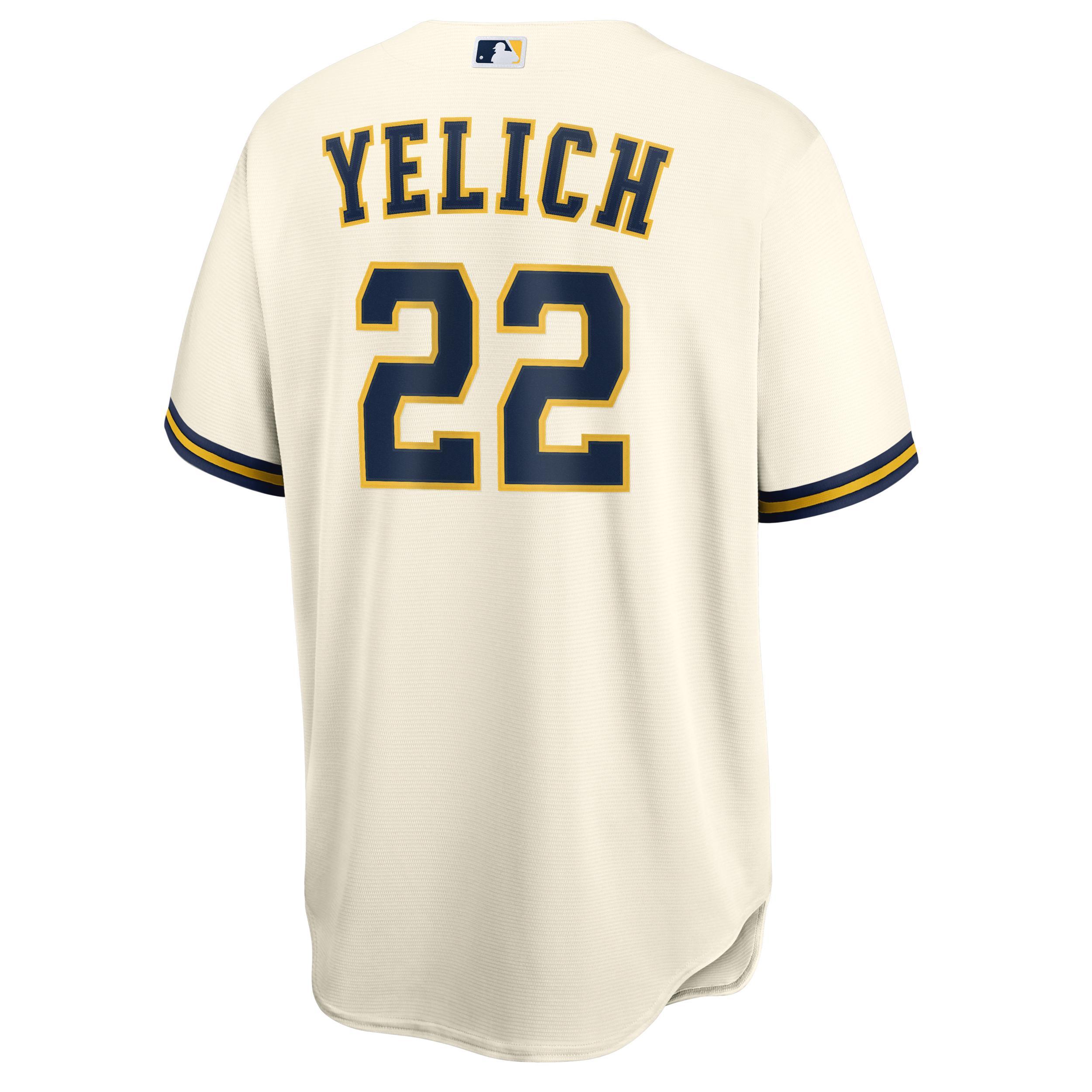 Nike Mens MLB Milwaukee Brewers (Christian Yelich) Replica Baseball Jersey Product Image