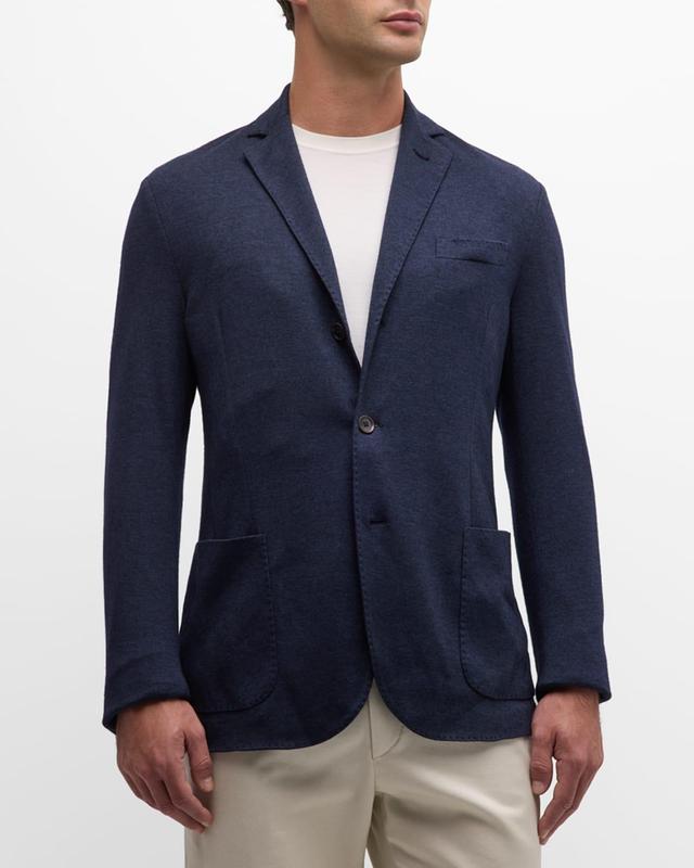 Mens Cashmere-Silk Jersey Sweater Jacket Product Image