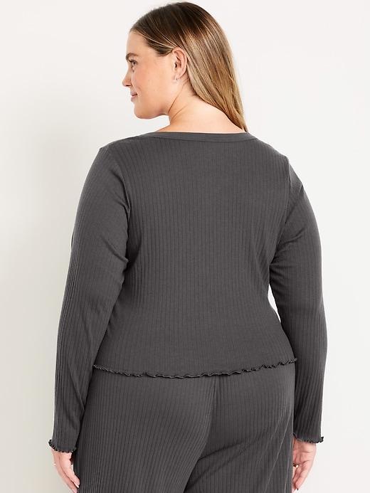 Ribbed Pajama Top Product Image