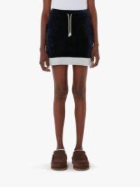 CONTRAST HEM CHENILLE MINI SKIRT in blue | JW Anderson US  Product Image