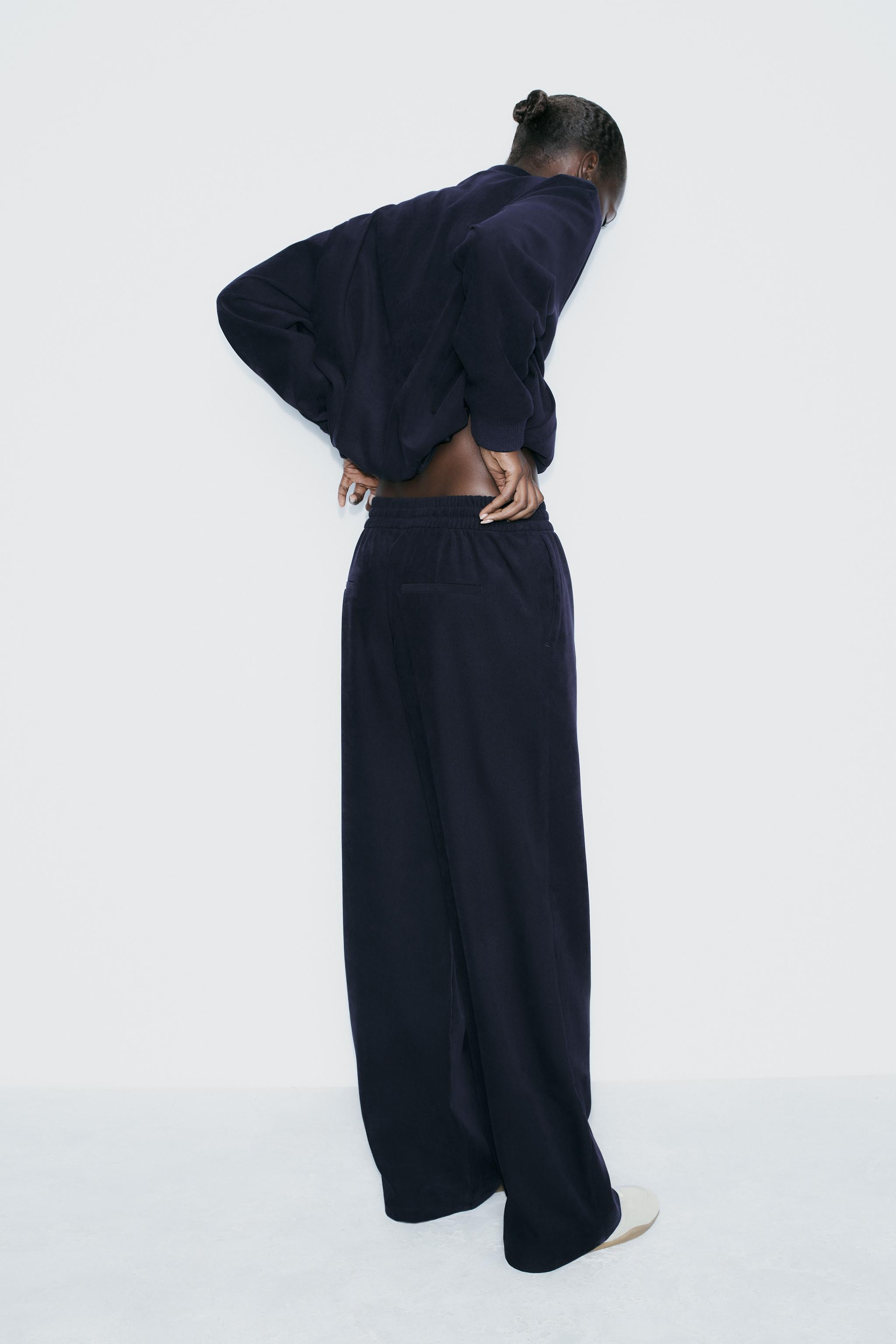 TEXTURED WIDE LEG PANTS Product Image