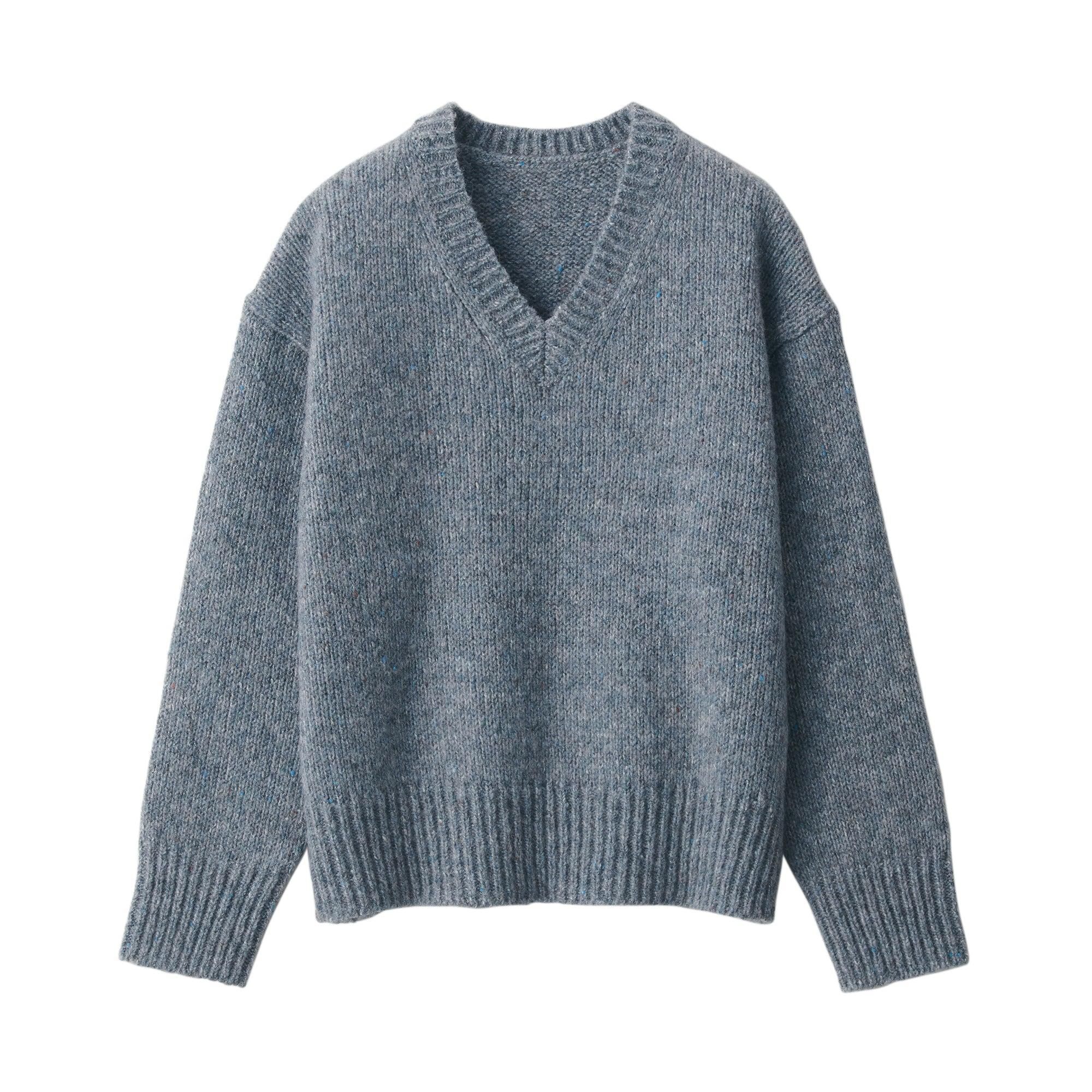 Women's Yak-Wool Mix V Neck Sweater Product Image