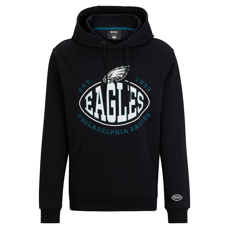 Boss Nfl Atlanta Falcons Cotton Blend Printed Regular Fit Hoodie Product Image