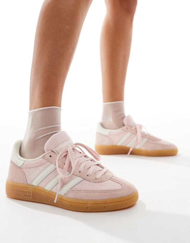 adidas Originals Handball Spezial sneakers in pink and white Product Image