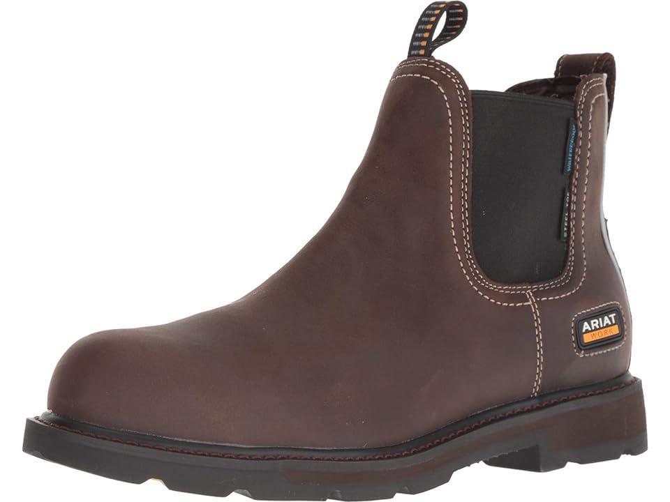 Mens Groundbreaker Chelsea Waterproof Steel Toe Work Boots EE / Wide by Ariat Product Image