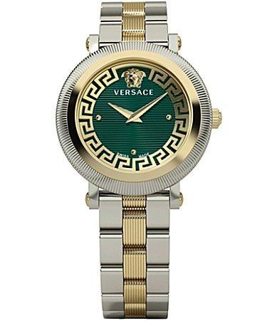 Versace Womens Swiss Greca Flourish Two-Tone Stainless Steel Bracelet Watch 35mm Product Image