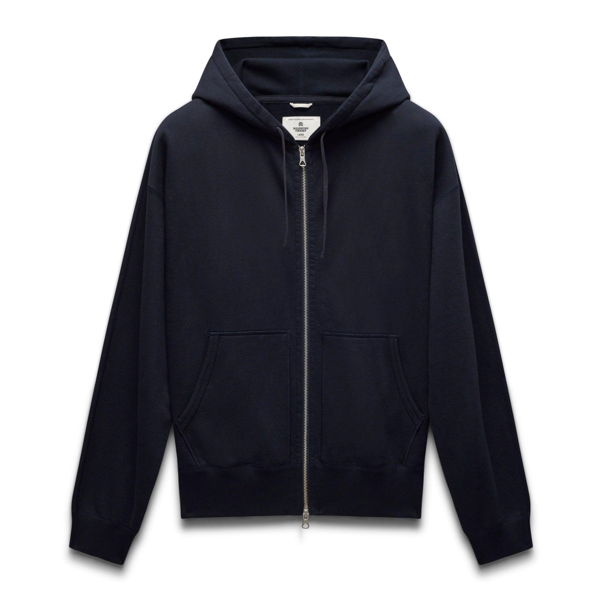 Midweight Terry Relaxed Zip Hoodie Male Product Image