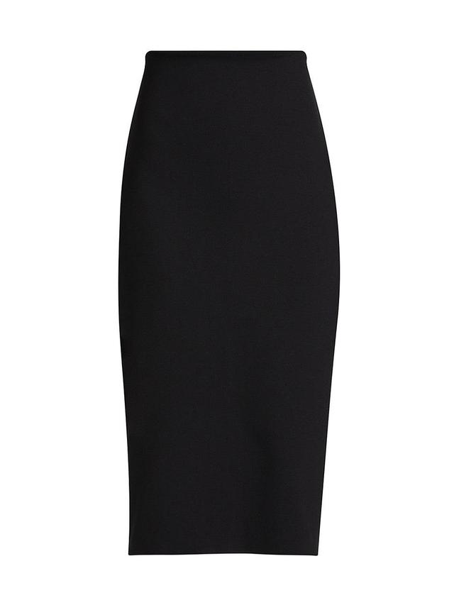 Womens Neoprene Midi-Skirt Product Image