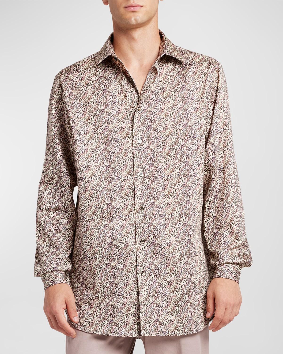 Mens Palm-Print Button-Down Shirt Product Image