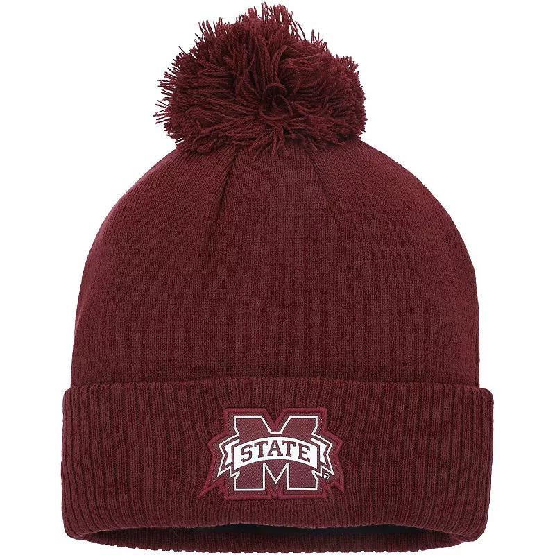 Mens adidas Maroon Mississippi State Bulldogs 2023 Sideline COLD.RDY Cuffed Knit Hat with Pom Product Image