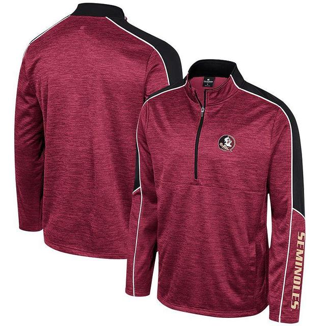 Mens Colosseum Garnet Florida State Seminoles Marled Half-Zip Jacket Product Image