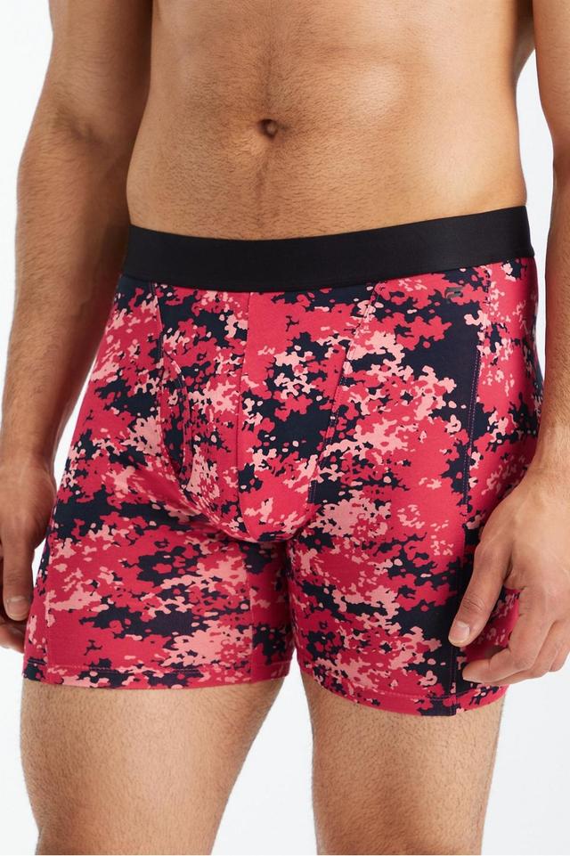 Fabletics Men The 24-7 Boxer Brief male Magenta Red Nueue Camo Size XS Product Image