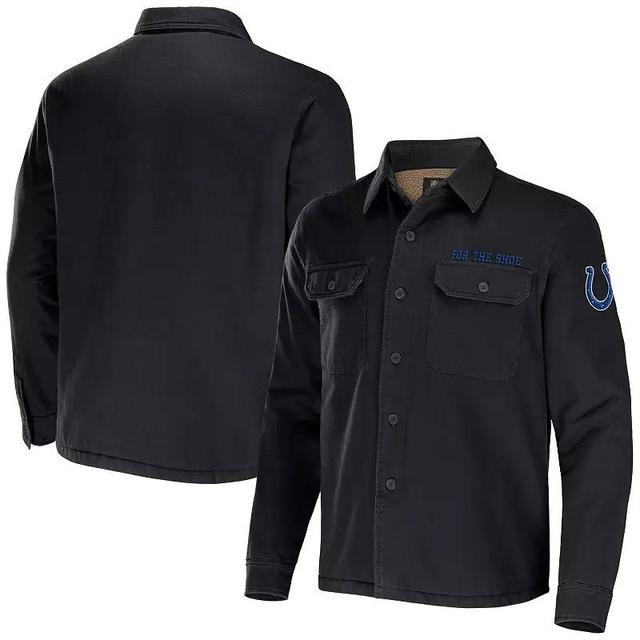 Mens NFL x Darius Rucker Collection by Fanatics Black Indianapolis Colts Canvas Button-Up Shirt Jacket Product Image