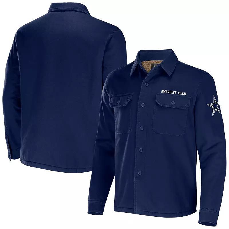 Mens Nfl x Darius Rucker Collection by Fanatics Navy Dallas Cowboys Canvas Button-Up Shirt Jacket Product Image