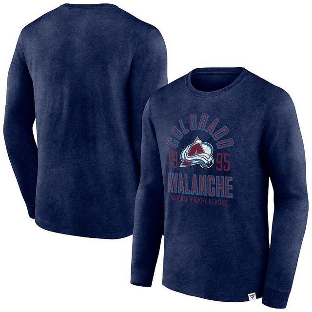 Mens Fanatics Branded Heather Colorado Avalanche Keep The Zone Long Sleeve T-Shirt Blue Product Image