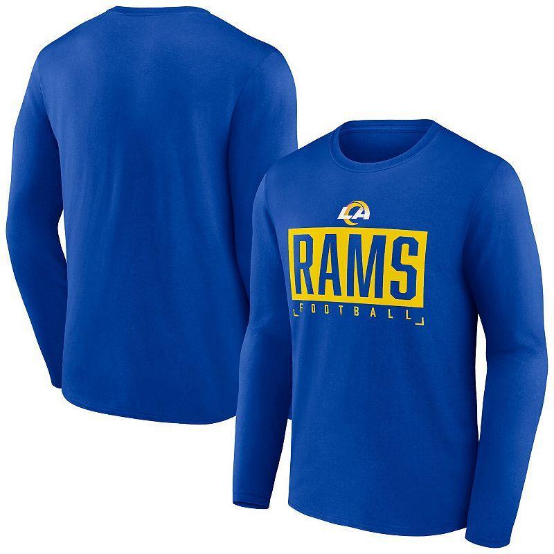 Mens Fanatics Branded Royal Los Angeles Rams Stack The Box Long Sleeve T-Shirt Product Image