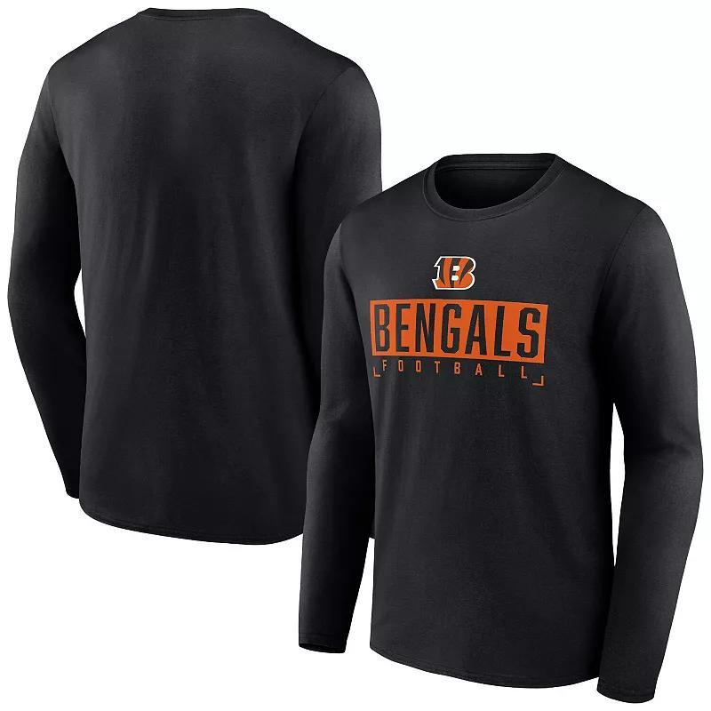 Mens Fanatics Branded Navy Denver Broncos Big & Tall Wordmark Long Sleeve T-Shirt Product Image