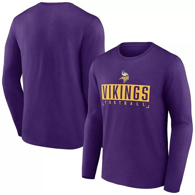 Mens Fanatics Branded Purple Minnesota Vikings Stack The Box Long Sleeve T-Shirt Product Image