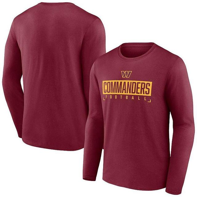 Mens Fanatics Branded Burgundy Washington Commanders Big & Tall Wordmark Long Sleeve T-Shirt Product Image