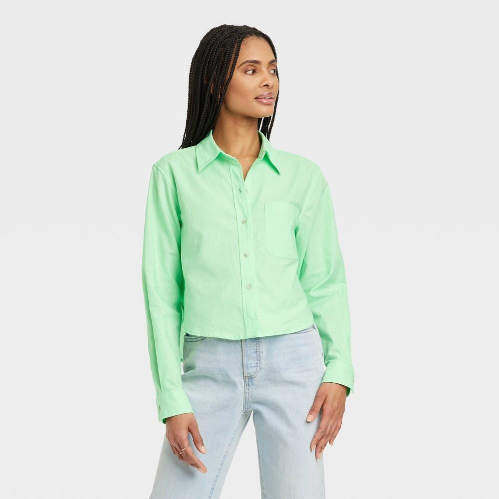 Womens Long Sleeve Collared Button-Down Shirt - Universal Thread XS Product Image