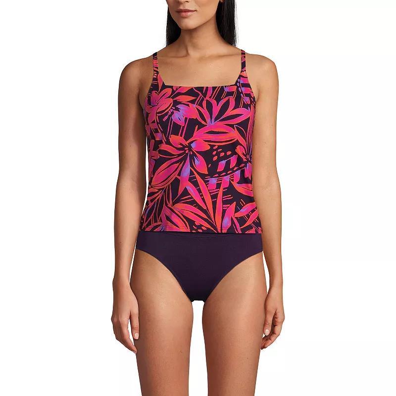 Womens Lands End Chlorine Resistant Squareneck Tankini Swimsuit Top Product Image