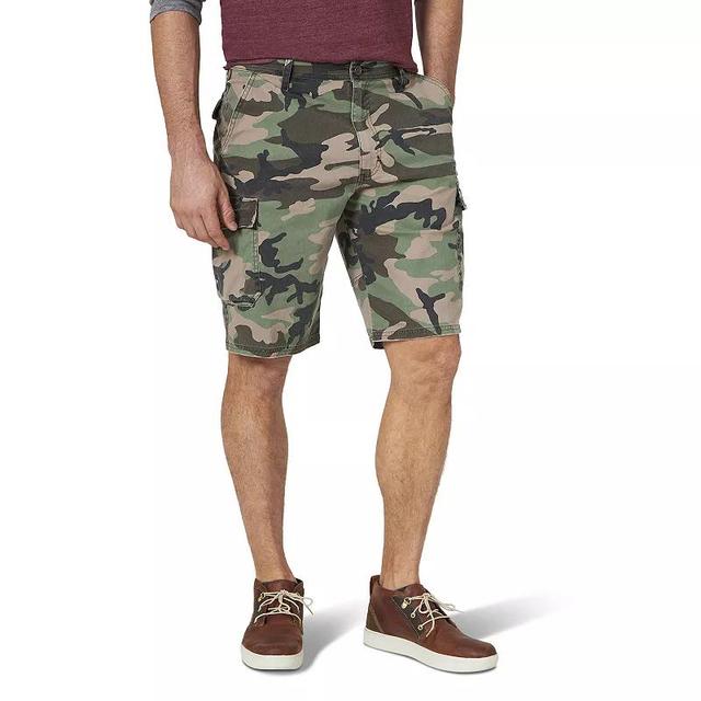 Mens Wrangler Twill Cargo Shorts Jungle Green 1 Product Image