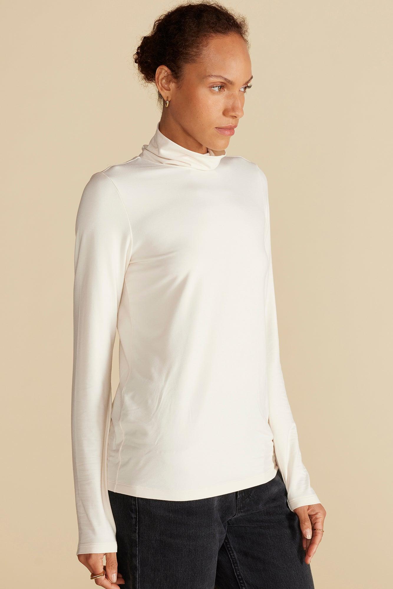 Flannery Bamboo Knit Turtleneck - Ivory Product Image