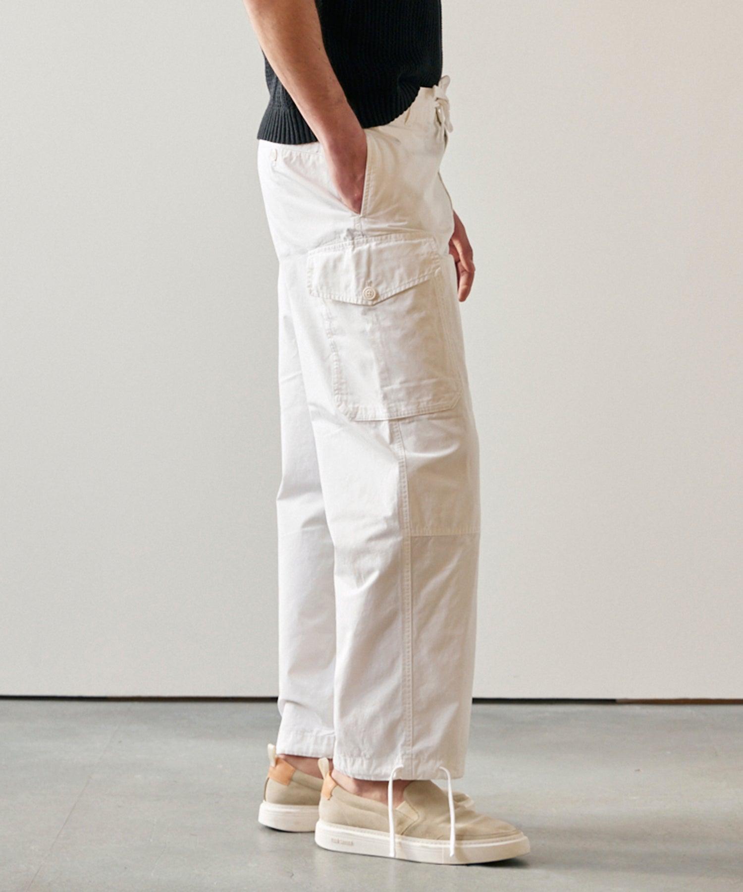 Garment Dyed Cargo Pant in White Product Image