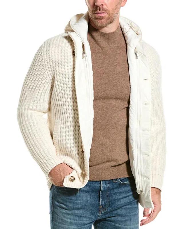 2-in-1 Cashmere Jacket In White Product Image