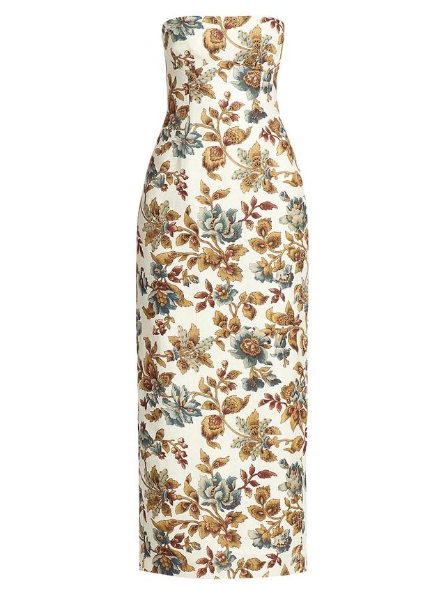 Womens Eleanora Floral Strapless Maxi Dress Product Image