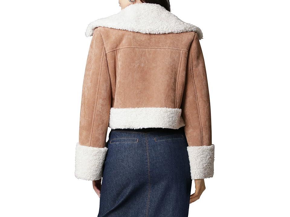 Avec Les Filles Cropped Faux Shearling Jacket Women's Clothing Product Image