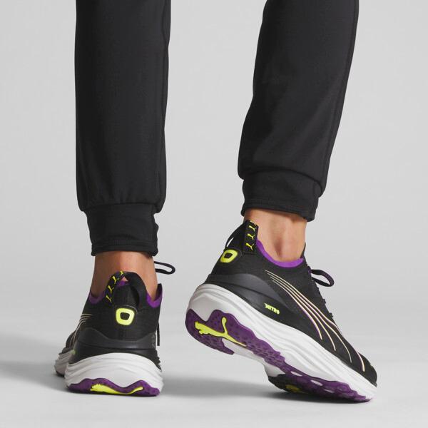 PUMA ForeverRun NITROâ¢ Winterized Women's Running Shoes in Black/Purple Pop/Yellow Burst Product Image