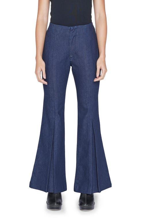 FRAME Pixie Pleated Flare Denim Trousers Product Image