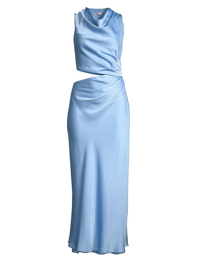 Womens Amadeus Cowlneck Satin Maxi Dress Product Image