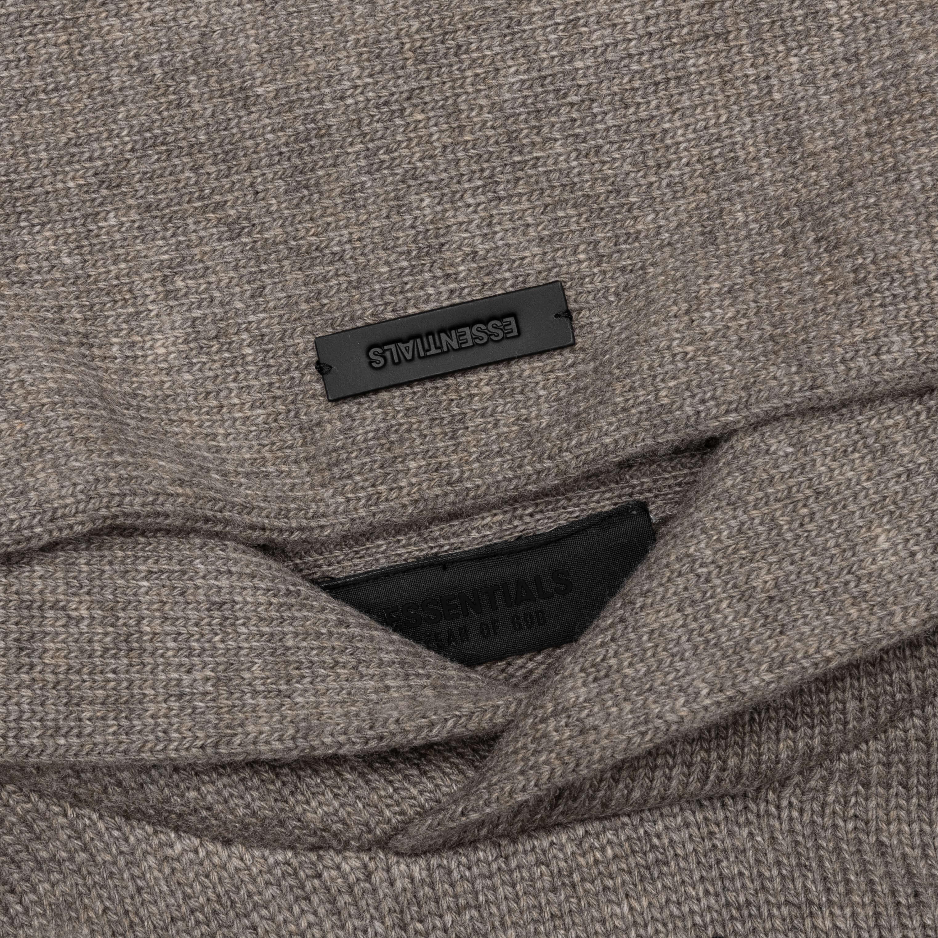 Essentials Knit Hoodie - Heather Grey Male Product Image