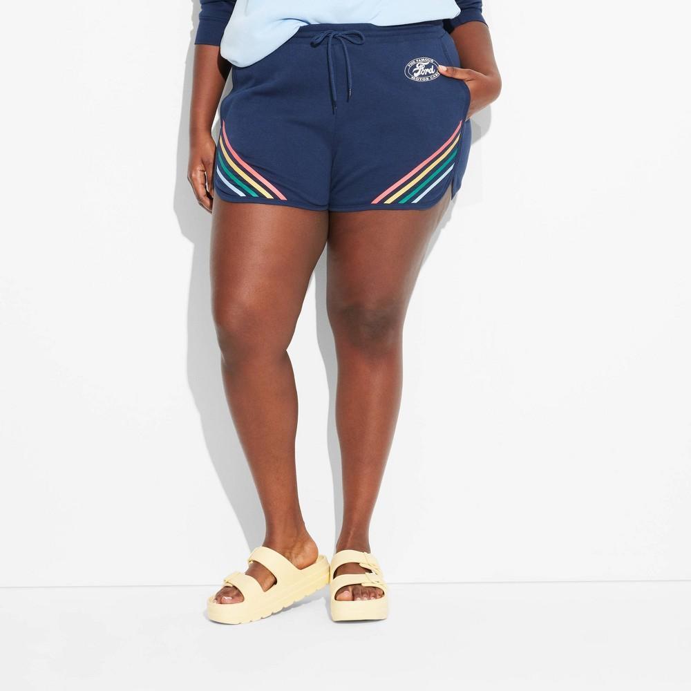 Womens Ford Striped Graphic Shorts Product Image