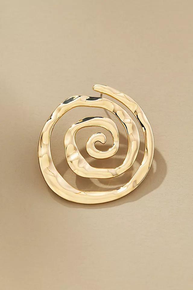 Hammered Spiral Post Earrings Product Image