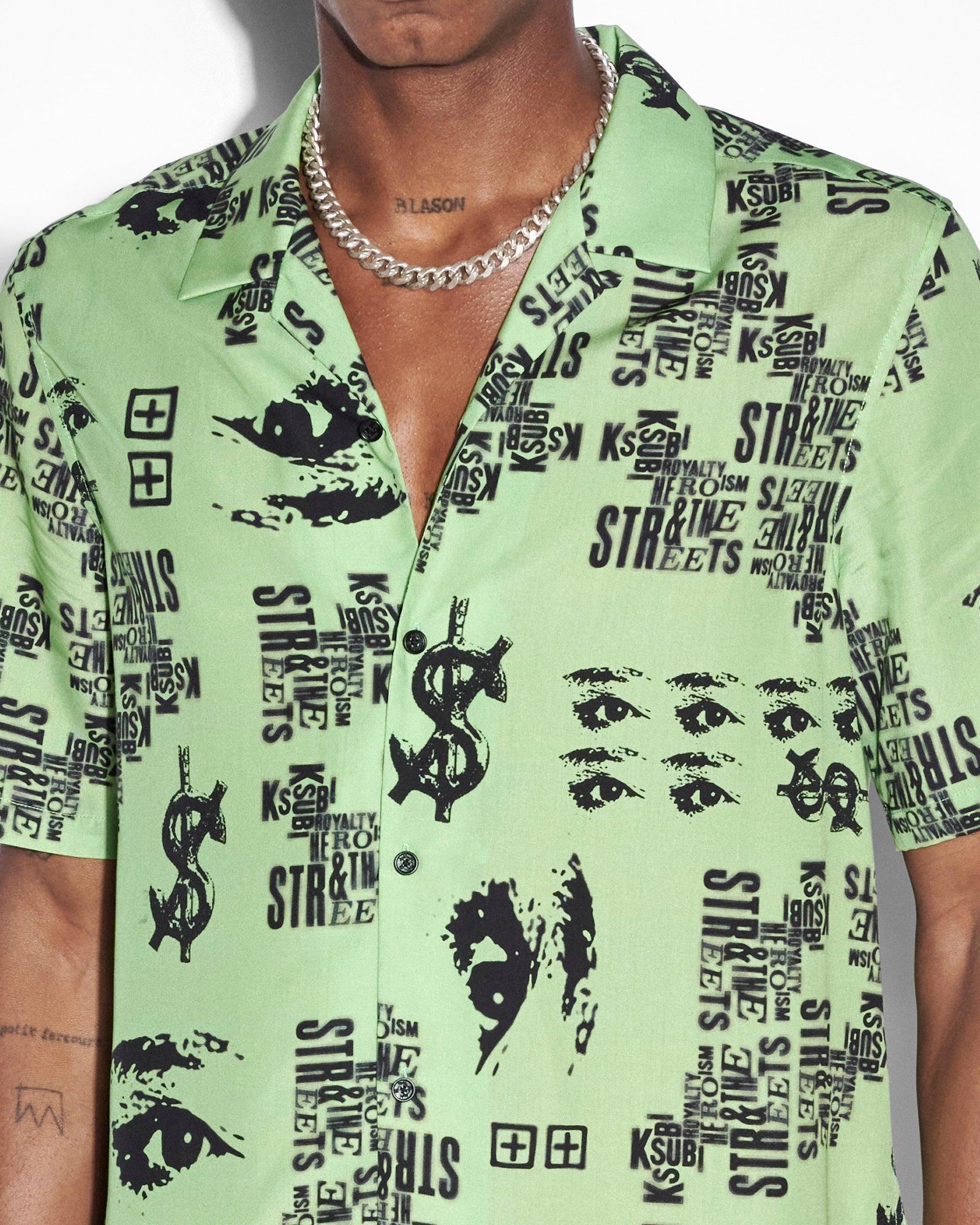 GRAFF RESORT SS SHIRT GREEN Male Product Image