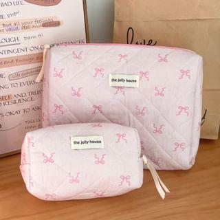 Bow Fabric Pouch / Makeup Bag / Clutch Product Image