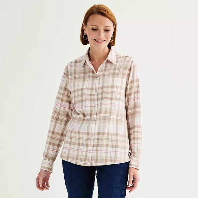 Womens Croft & Barrow The Extra Soft Plaid Flannel Shirt Product Image