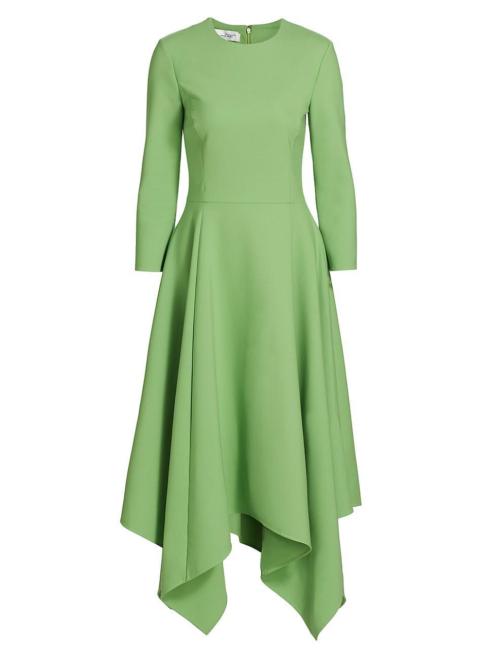 Womens Wool Handkerchief Hem Midi-Dress Product Image