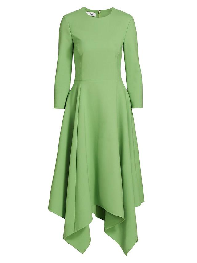 Womens Wool Handkerchief Hem Midi-Dress Product Image